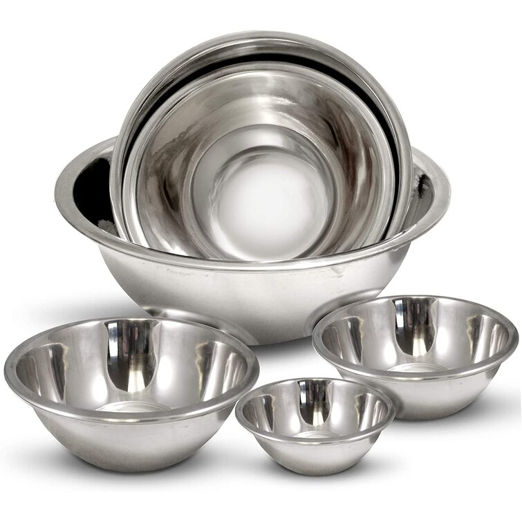 Homeaid Stainless Steel 6 Piece Nested Mixing Bowl Set & Reviews